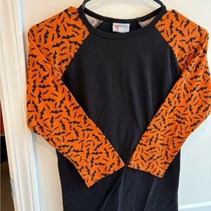 LuLaRoe Black Top with Orange Accents
